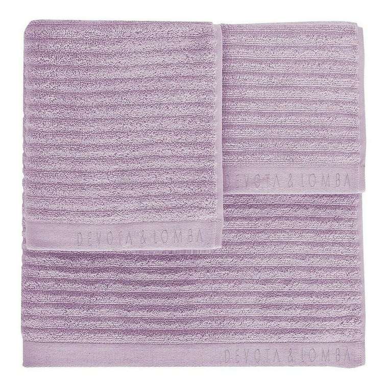 Полотенца Devota & Lomba Rayas lila Лиловый 100 % хлопок 30 x 50 - 50 x 90 - 70 x 140 см