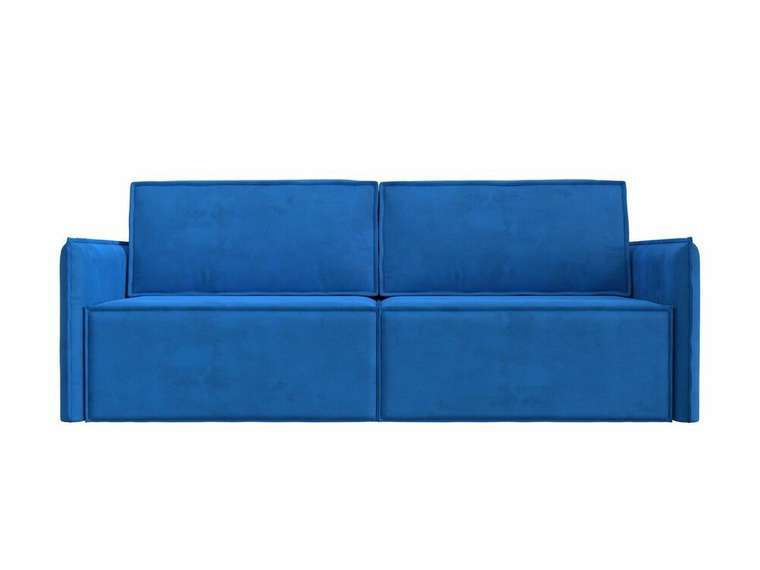 Прямой диван-кровать Либерти голубого цвета