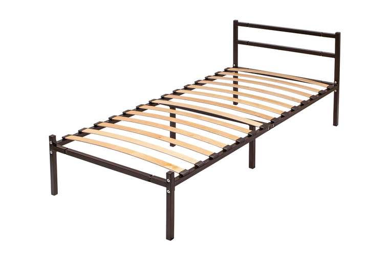 Кровать металлическая разборная Элимет 90х200 с опорами и спинкой