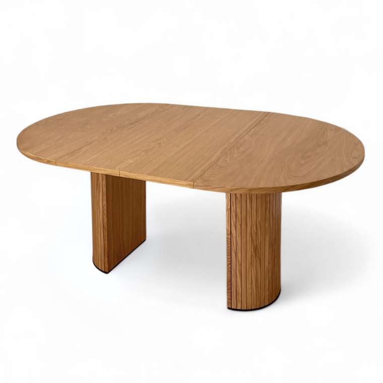 Раздвижной обеденный стол Pinter 100 бежевого цвета