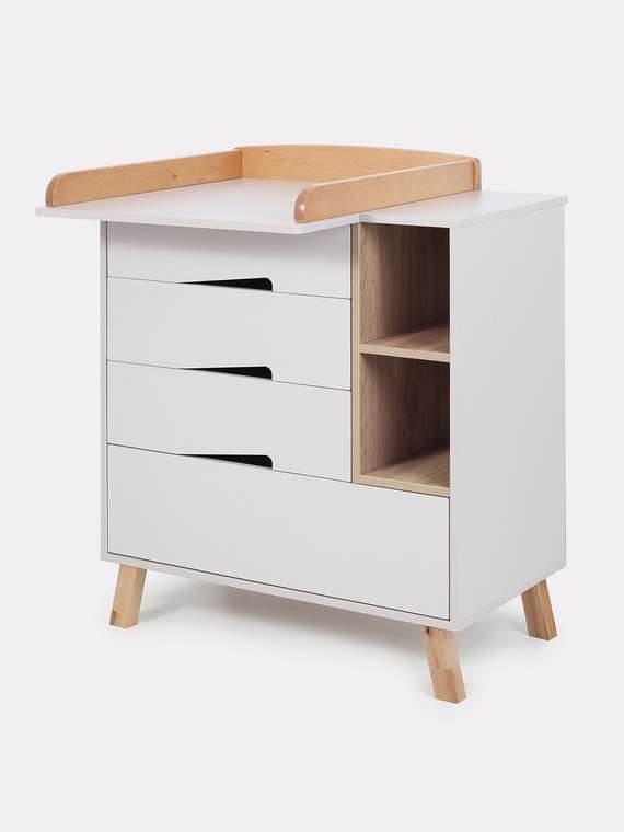 Пеленальный комод Lago Pro светло-бежевого цвета с органайзером