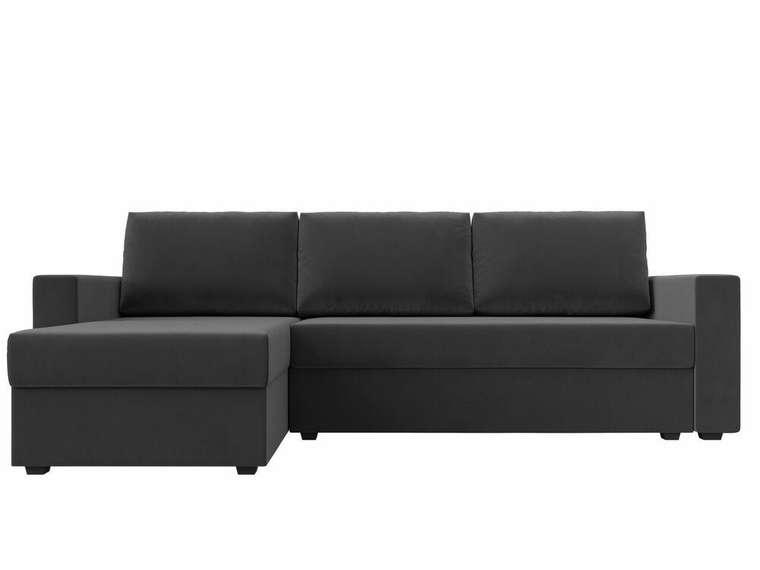 Угловой диван-кровать Траумберг Лайт серого цвета левый угол