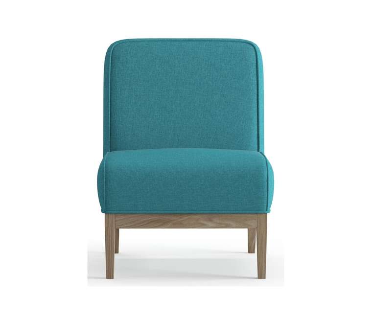 Кресло из рогожки Арагорн голубого цвета