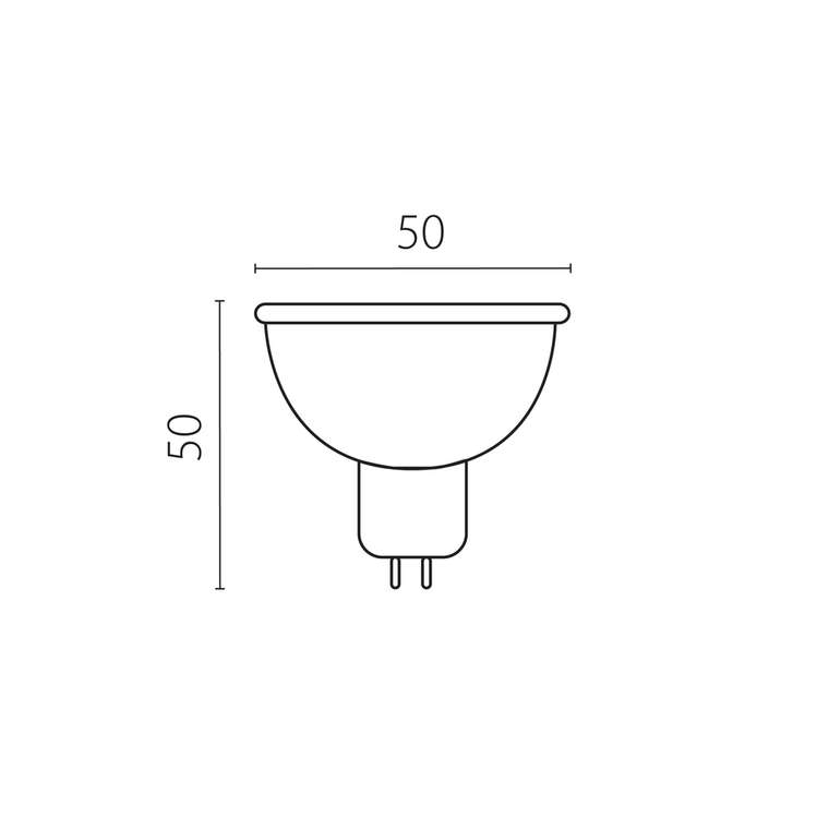 Лампа LED 220V MR16 GU 5.3 5W=50W 450LM 50G 4000K