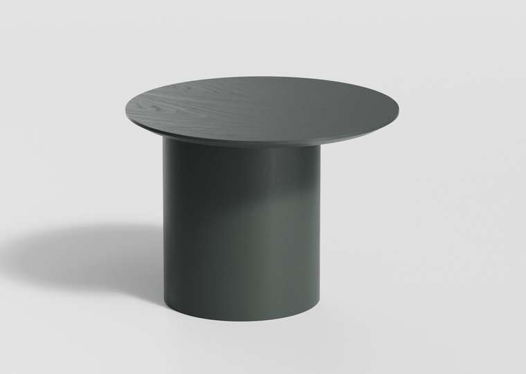Столик журнальный Type со смещенным основанием темно-серого цвета