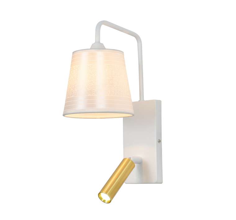 Бра с спотом и выключателем Escada Comfy 598/1A White/Brass