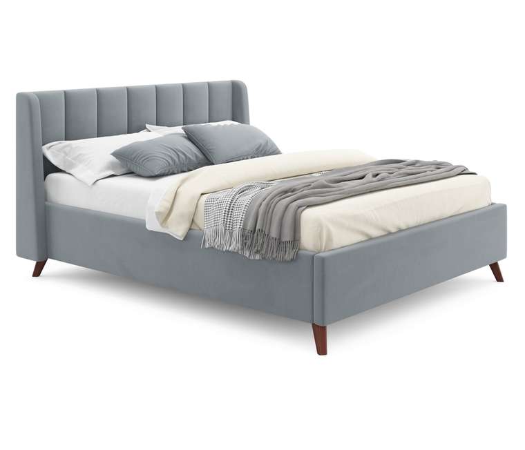Кровать Betsi 160х200 с подъемным механизмом серого цвета
