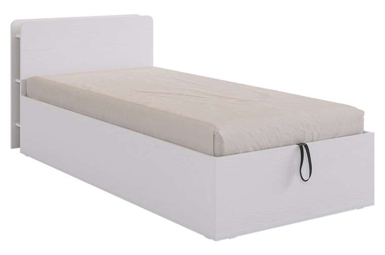 Кровать Юниор 90х200 серо-бежевого цвета с подъемным механизмом