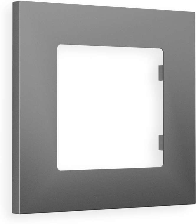 Рамка Ambrella Volt ALFA Qubi (Сталь матовый) 1-ая AF250501