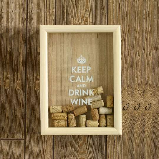 Копилка для винных пробок 'Wine' (разные дизайны) / Keep Calm (L)
