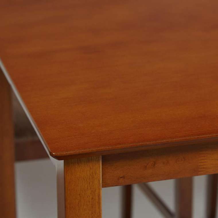 Обеденный комплект из стола и четырех стульев Хадсон коричневого цвета