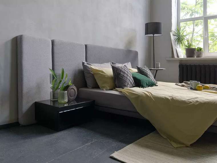 Кровать Licata 90х200 композиция 3 серого цвета