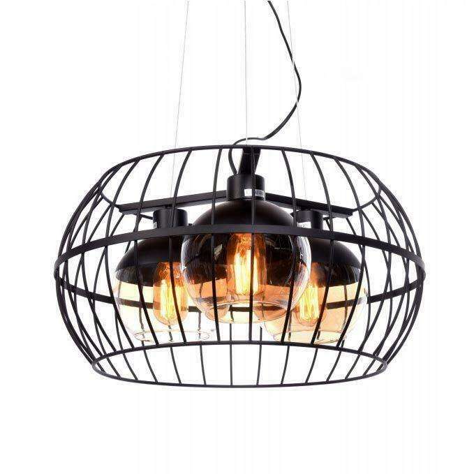 Подвесная люстра Optis LDP 11765-3 BK (стекло, цвет янтарный)