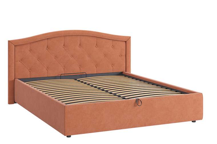 Кровать Верона 2 160х200 персикового цвета с подъемным механизмом