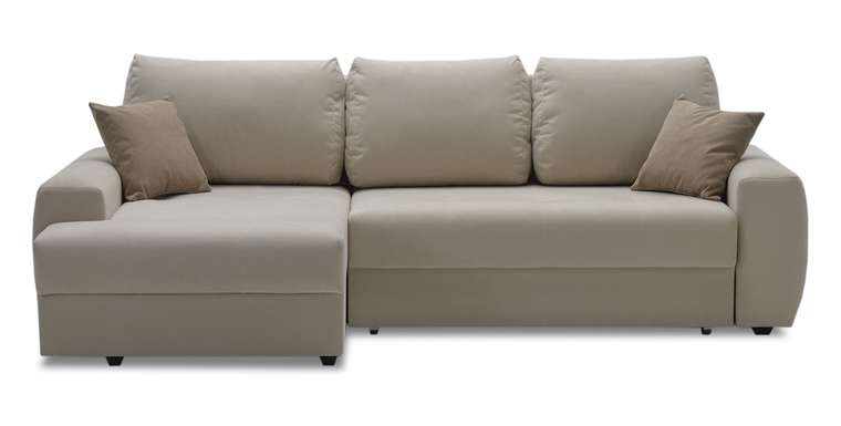 Угловой диван-кровать Коста бежевого цвета