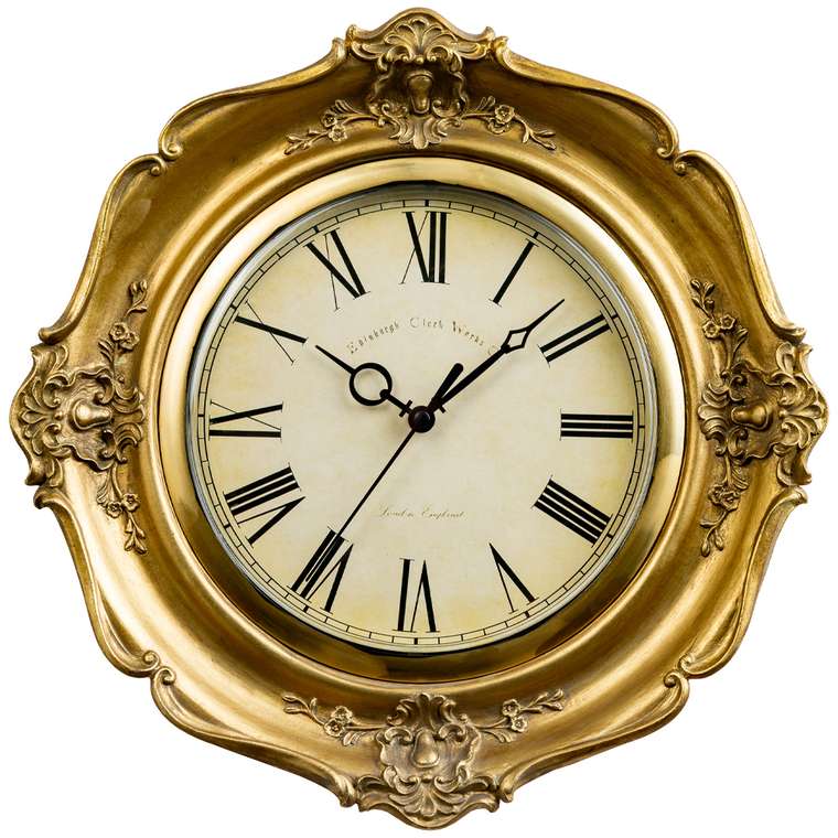 Часы настенные Шанталь золотого цвета