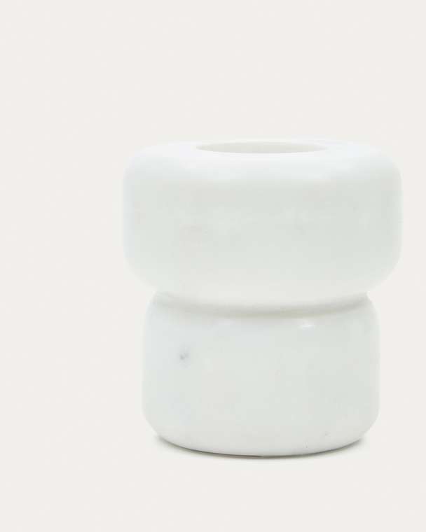 Подсвечник Signe 12 из белого мрамора 