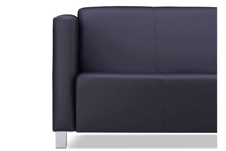 Прямой диван Милано Комфорт черного цвета