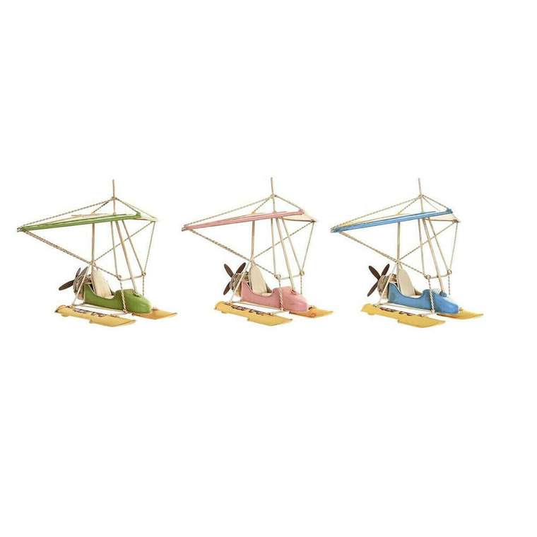 Декоративная фигура 32,5 x 20,5 x 24 cm Синий Розовый Зеленый Vintage (3 Предметы)