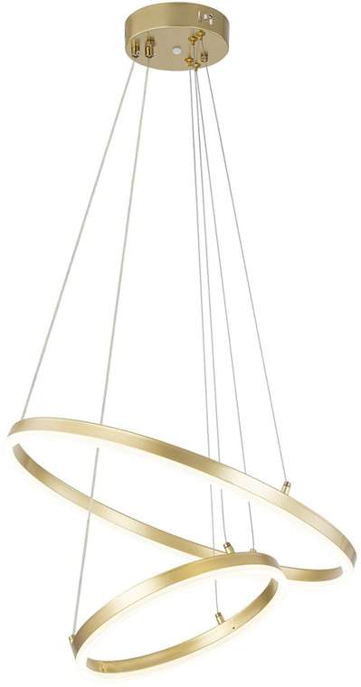Подвесная люстра с пультом золотой (+ночной режим) с пультом Escada Void 10254/2LED 66W Gold APP (Умный дом)