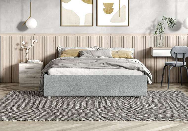 Кровать Scandinavia 180х200 цвета марсала без основания и подъемного механизма