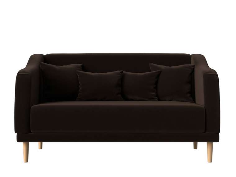Прямой диван Киото коричневого цвета