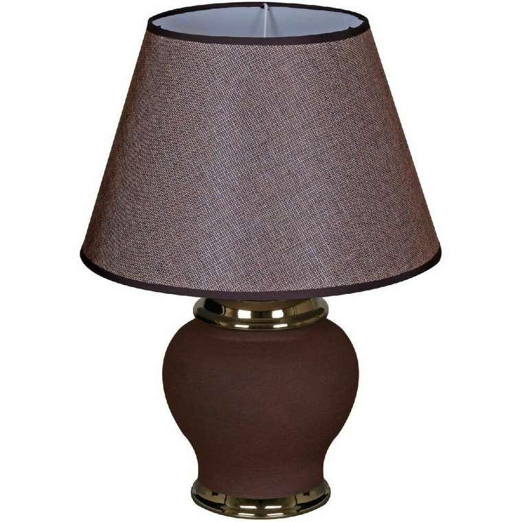 Настольная лампа 30305-0.7-01 (ткань, цвет коричневый)
