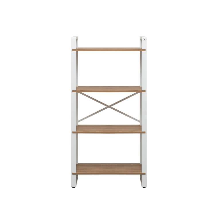 Стеллаж Стилвуд 124 бело-бежевого цвета