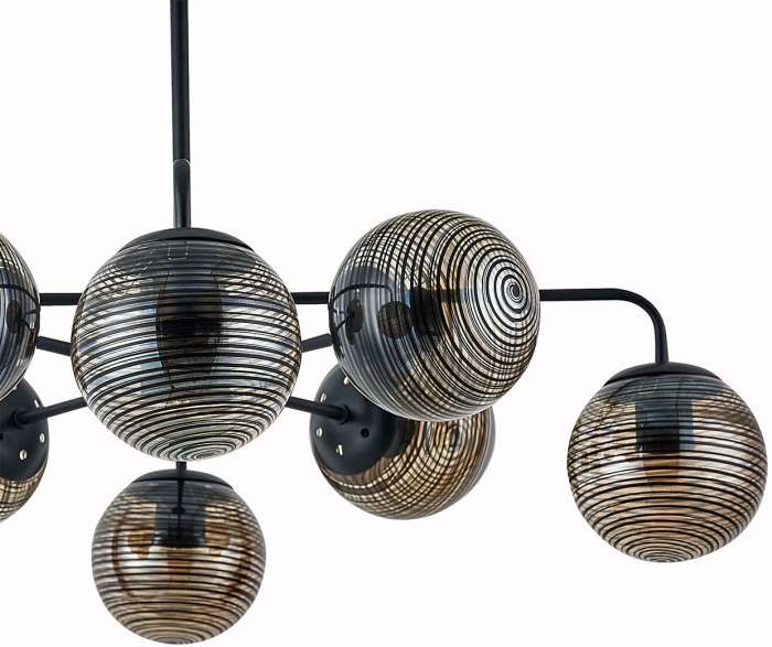 Потолочная люстра на штанге Escada Twilight 646/8P E27*60W Black