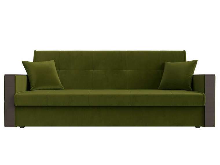 Прямой диван-книжка Валенсия зеленого цвета