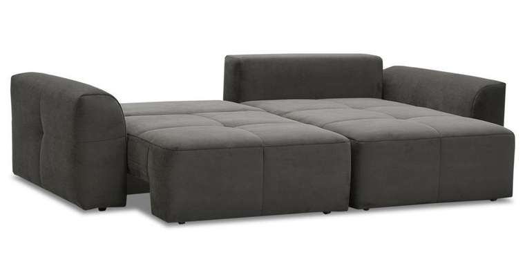 Угловой диван-кровать Ладья Ройс серого цвета