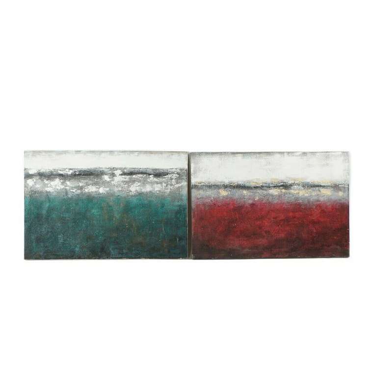 Картина 120 x 3,5 x 80 cm Абстракция современный (2 штук)