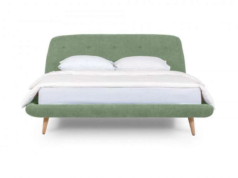 Кровать Loa 160х200 зеленого цвета 