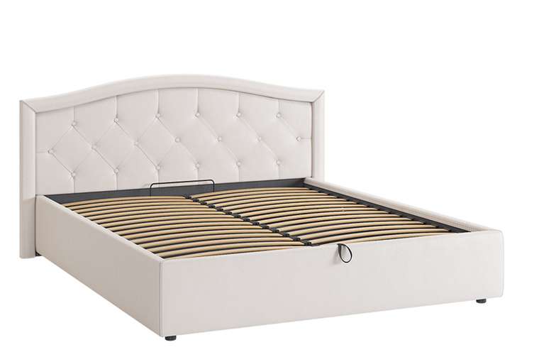 Кровать Верона 160х200 белого цвета с подъемным механизмом