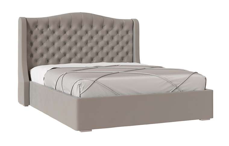 Кровать Орнелла 160х200 серо-бежевого цвета