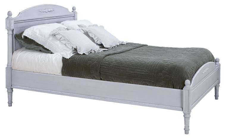 Кровать Людовик серого цвета 90х190  