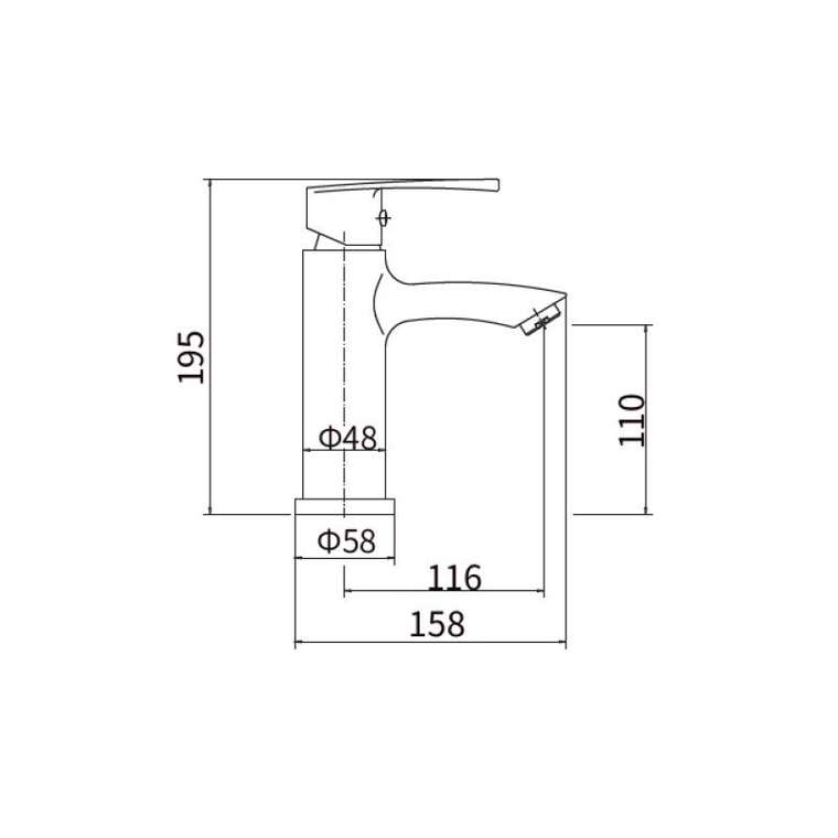 Смеситель для раковины Plstart PL1003-26, хром/мрамор