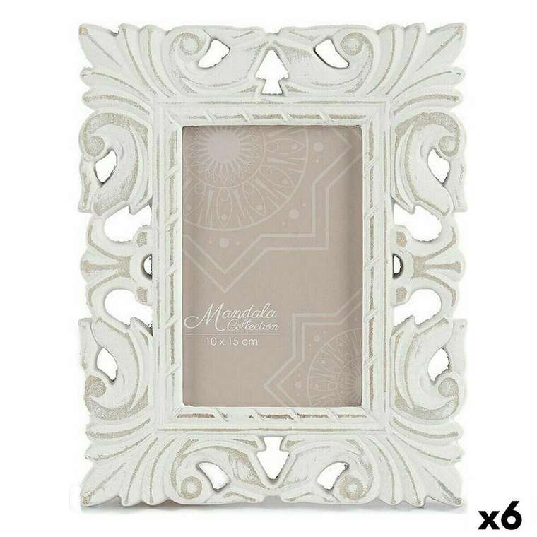 Фоторамка 18,5 x 23 x 1,3 cm Белый Деревянный MDF (6 штук)