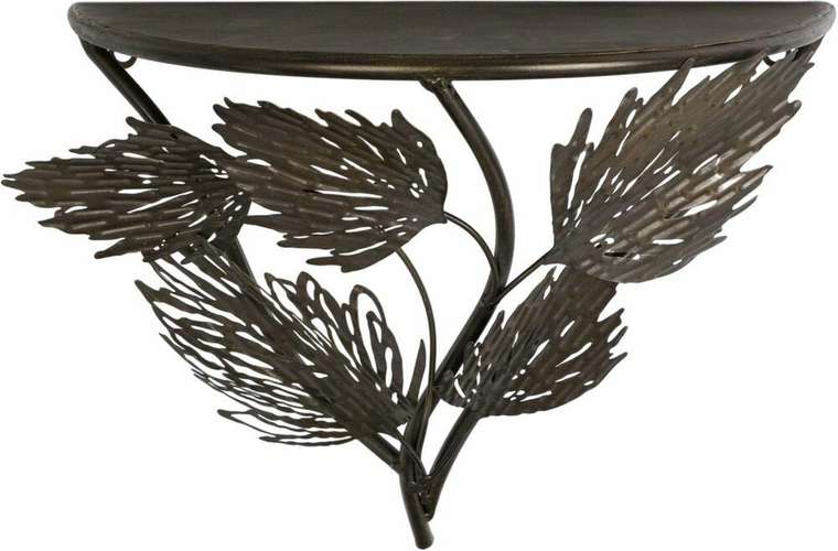 Консоль настенная коричневого цвета