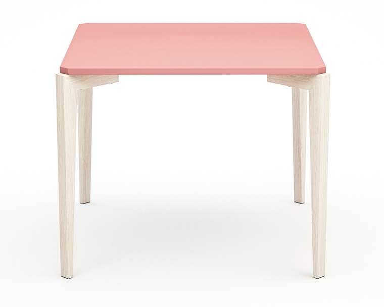 Стол обеденный Quatro Compact с розовой столешницей