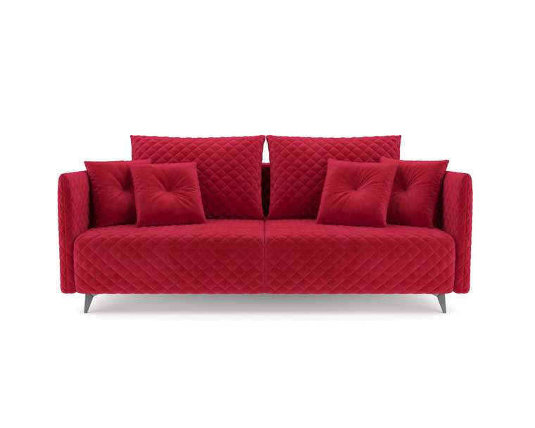Прямой диван-кровать Вашингтон красного цвета