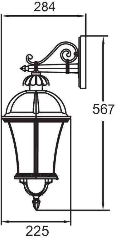 Настенный фонарь уличный IP44 Oasis Light ROMA L 95202L/02 Gw