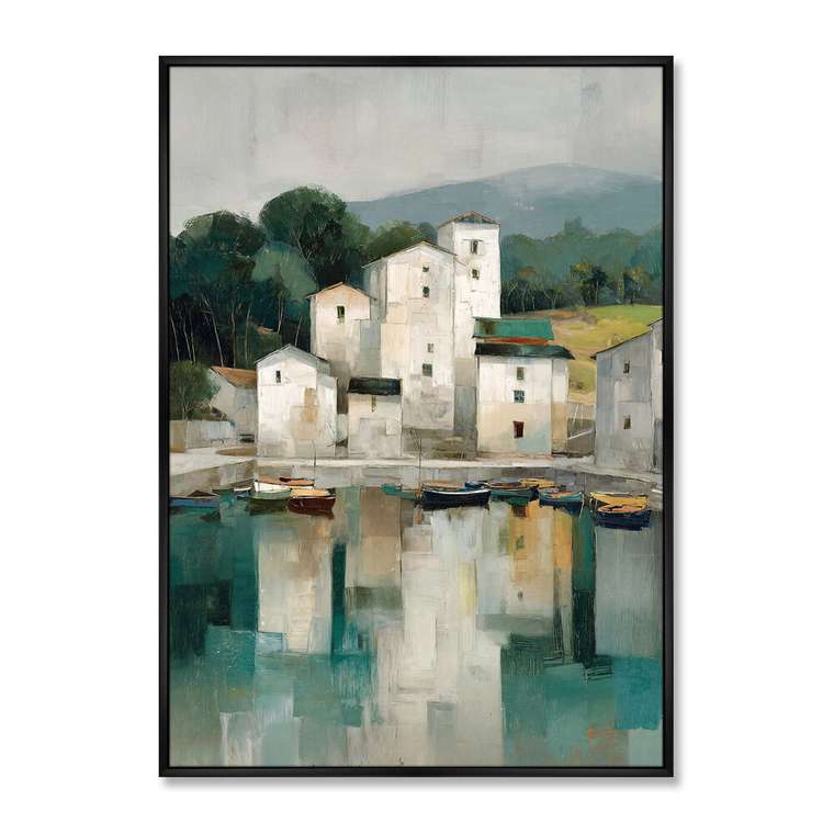 Репродукция картины на холсте Озеро хранящее воспоминания, № 1, 2025г.