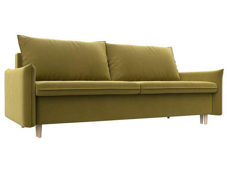 Прямой диван-кровать Хьюстон желтого цвета