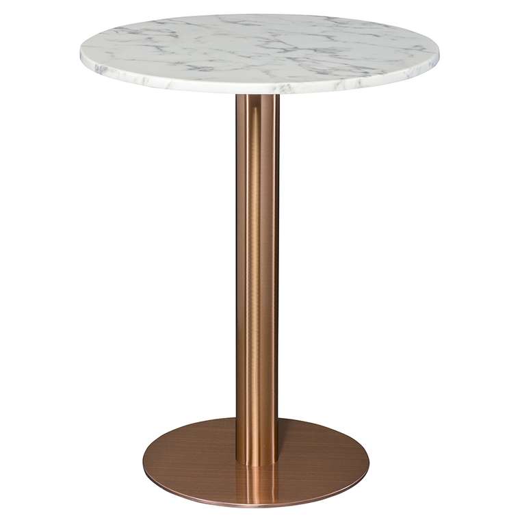 Столик кофейный Trond на золотом основании со столешницей под мрамор