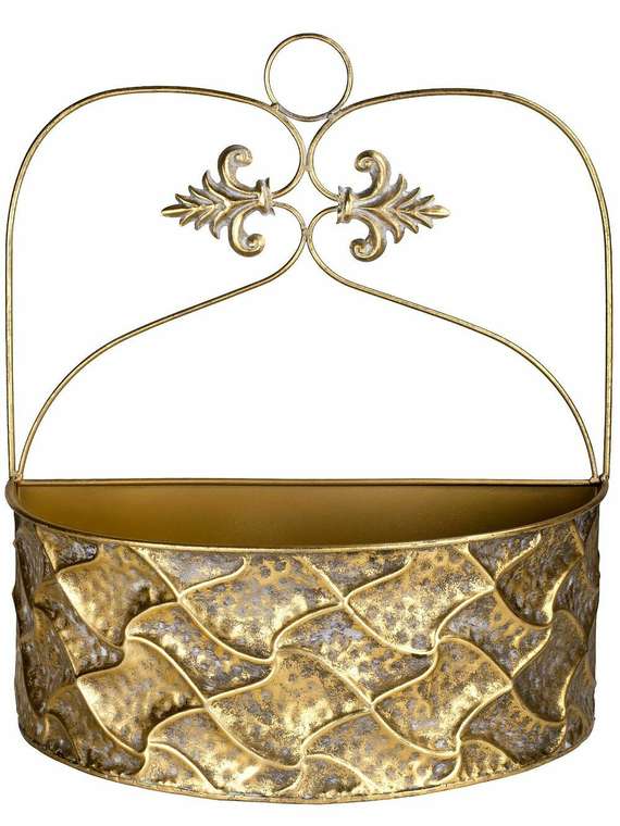 Набор из двух кашпо золотого цвета