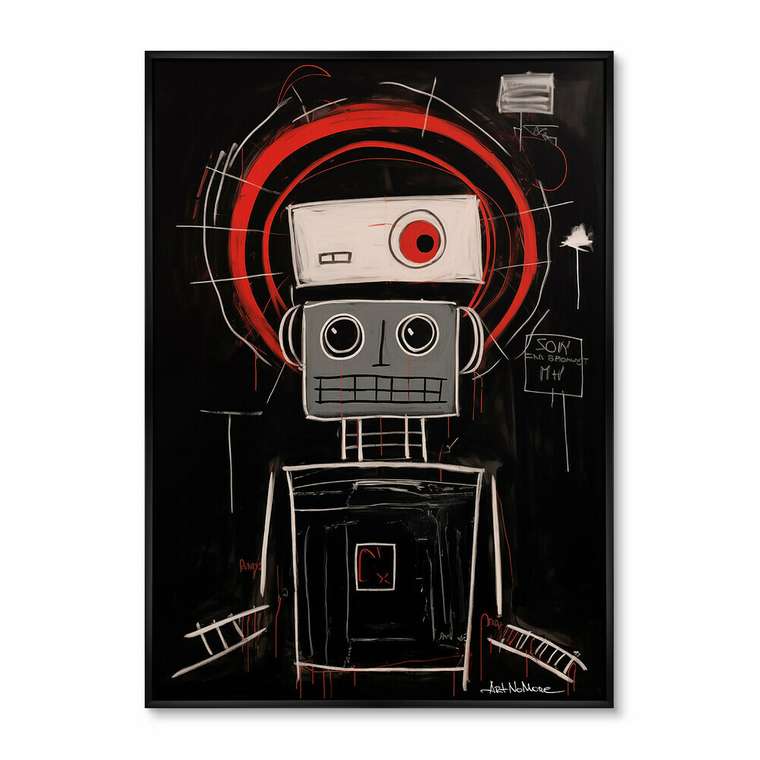 Набор из двух репродукций картин Robots, the joy of being, 2024г.