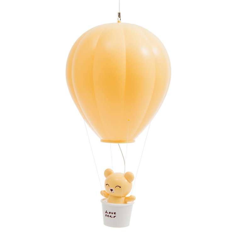 Детский ночник Медвежонок на Воздушном Шаре желтого цвета