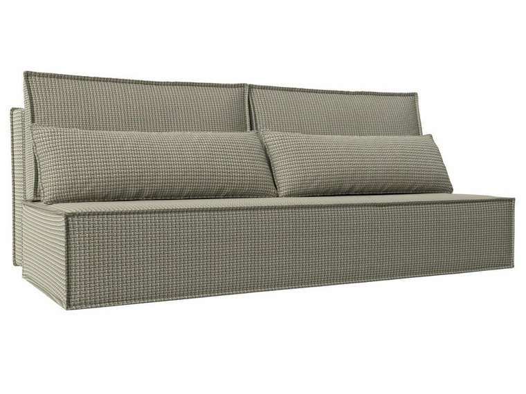 Прямой диван-кровать Фабио Лайт серо-бежевого цвета
