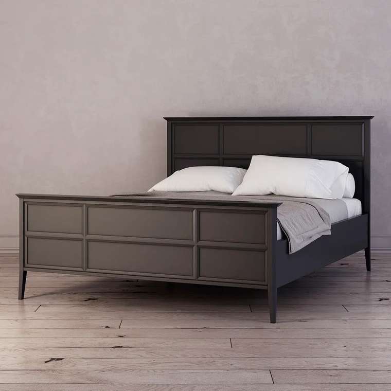 Кровать Ellington черного цвета c изножьем 160х200